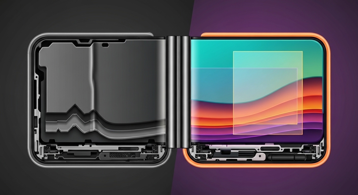 Samsung foldable phone design illustration