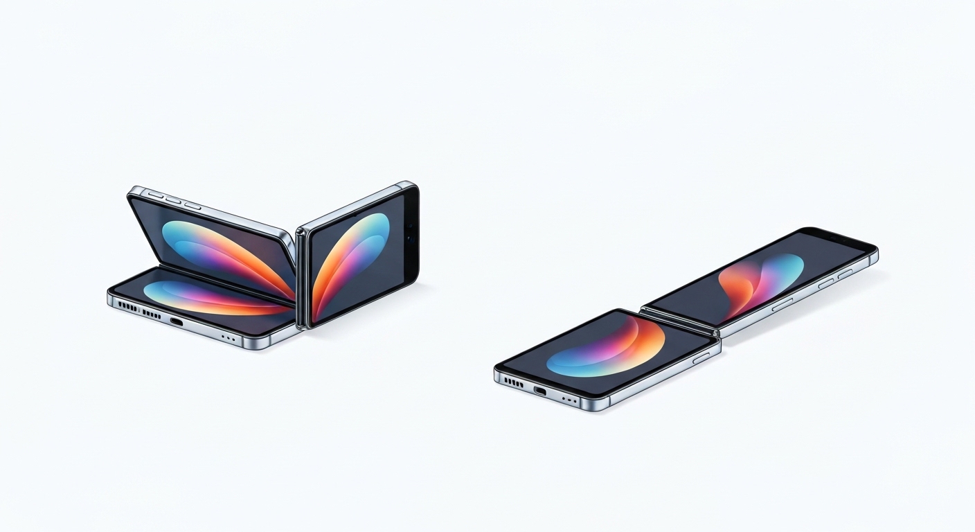 Samsung foldable phone design illustration
