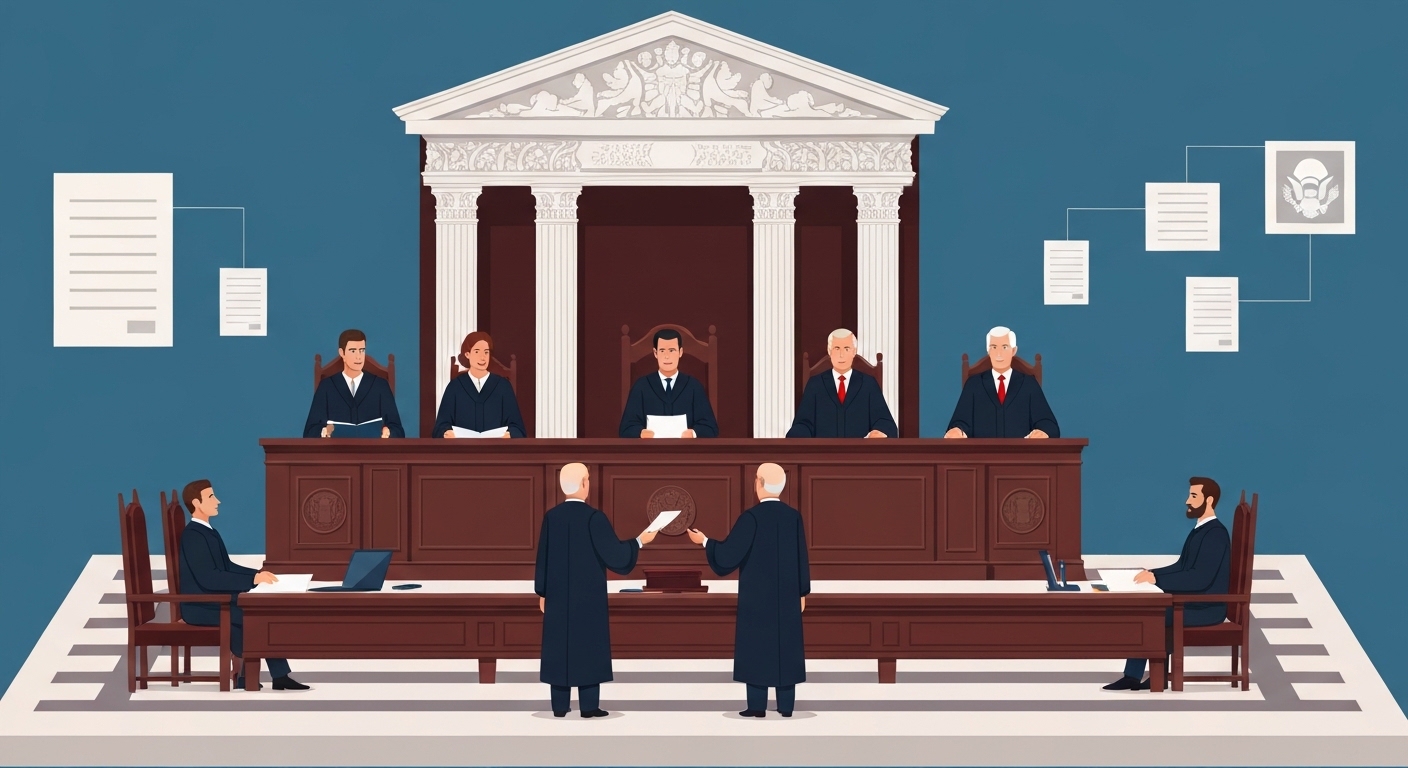 Supreme Court Expands Presidential Powers illustration