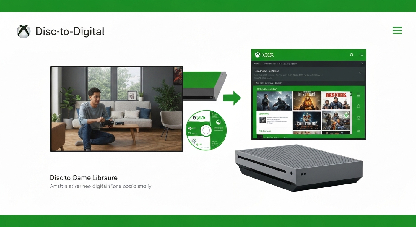 Xbox disc-to-digital feature illustration